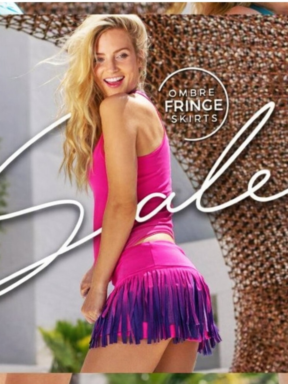 Lucky In Love Fringe Tennis Skirt NWT - Picture 2 of 11